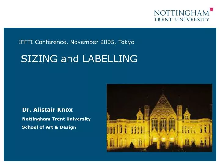 iffti conference november 2005 tokyo sizing and labelling