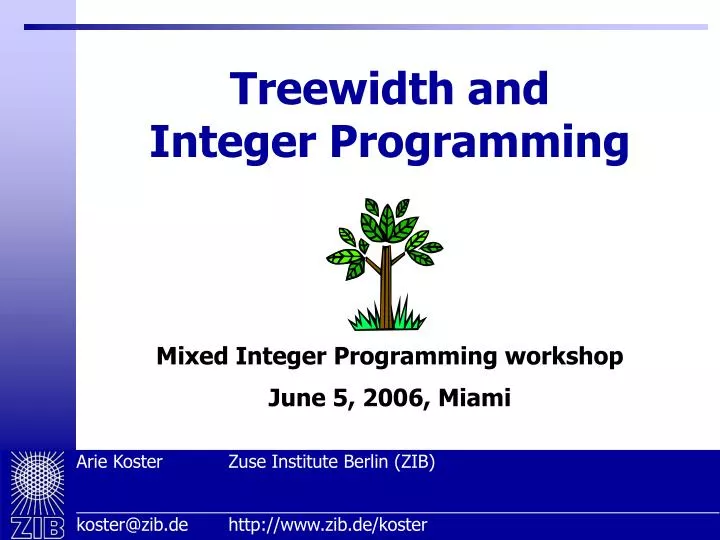 treewidth and integer programming