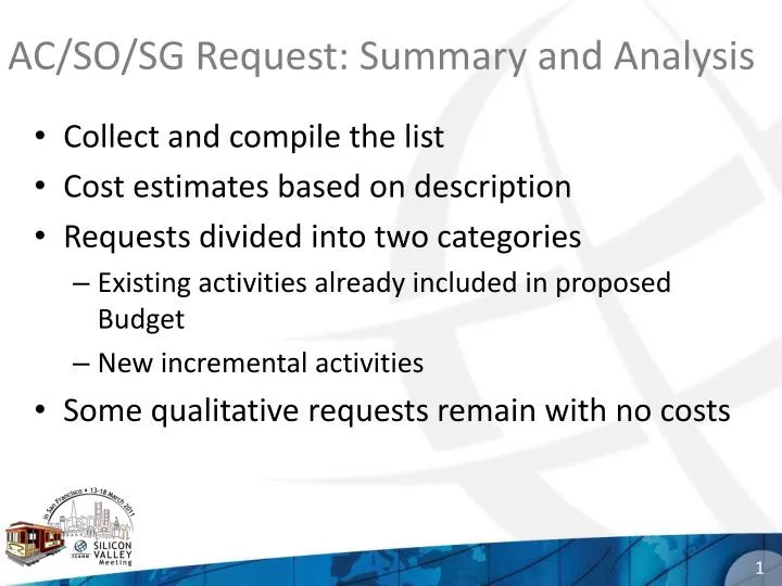 ac so sg request summary and analysis