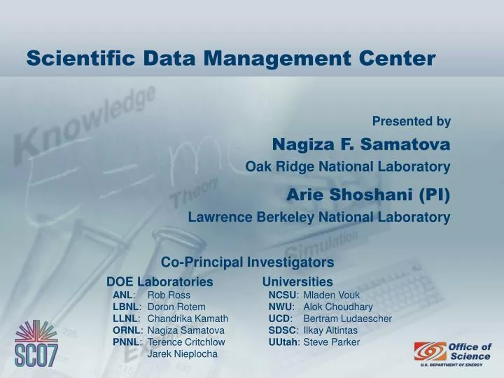 scientific data management center