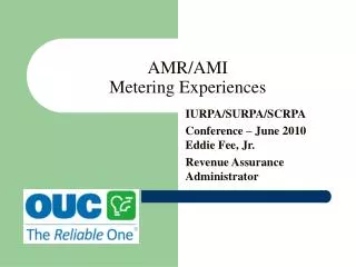 AMR/AMI Metering Experiences