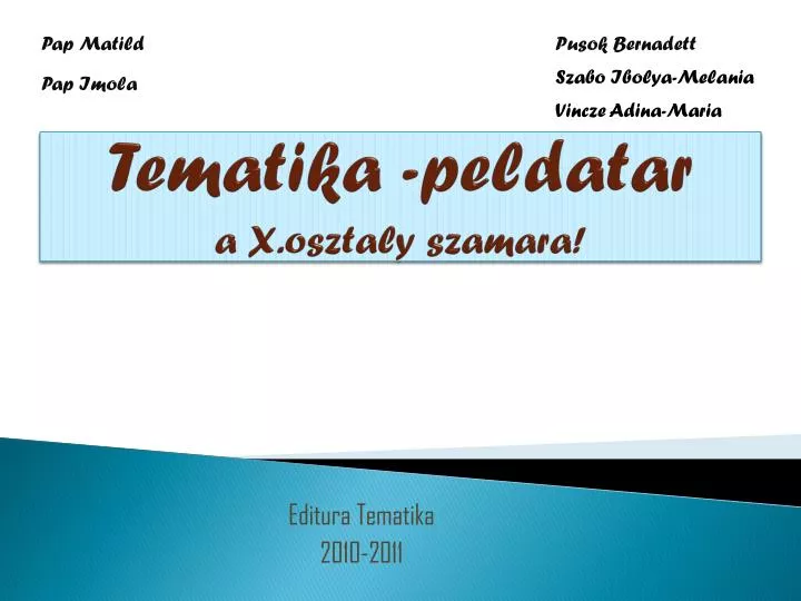 editura tematika 2010 2011