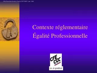 contexte r glementaire galit professionnelle
