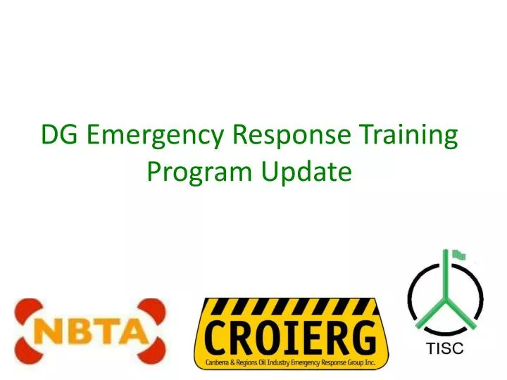 dg emergency response training program update