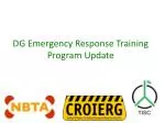 DG Emergency Response Training Program Update - slide 1