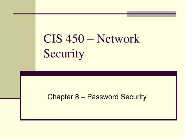 cis 450 network security