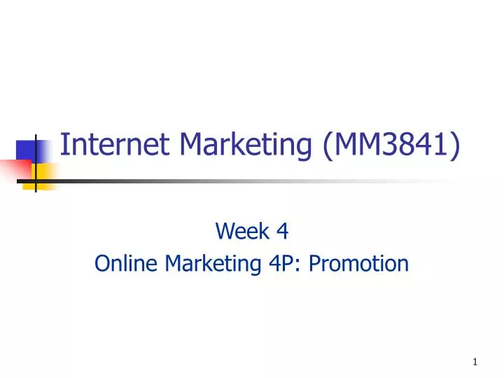internet marketing mm3841