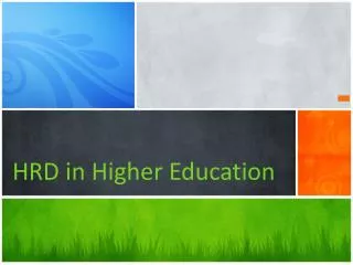 HRD in Higher Education