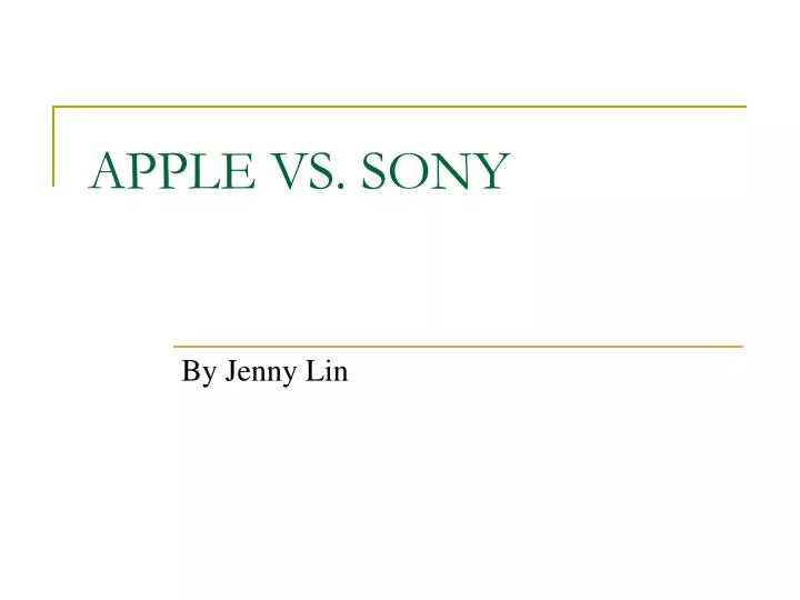 apple vs sony