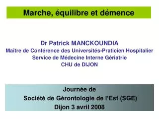 marche quilibre et d mence