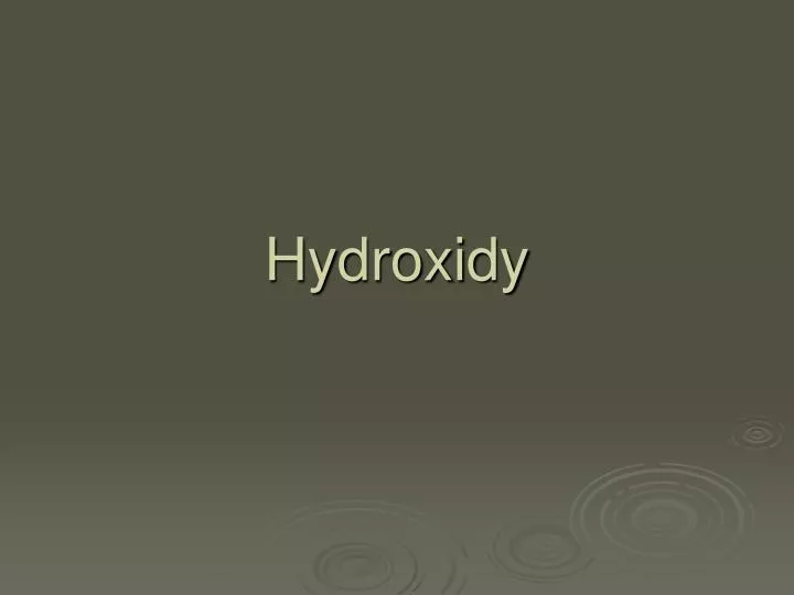 hydroxidy