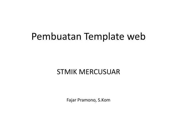 pembuatan template web