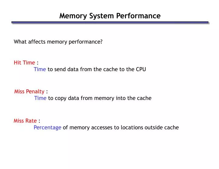 memory system performance