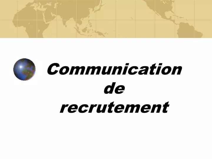 communication de recrutement