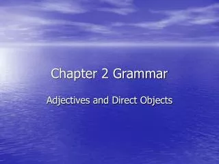 Chapter 2 Grammar