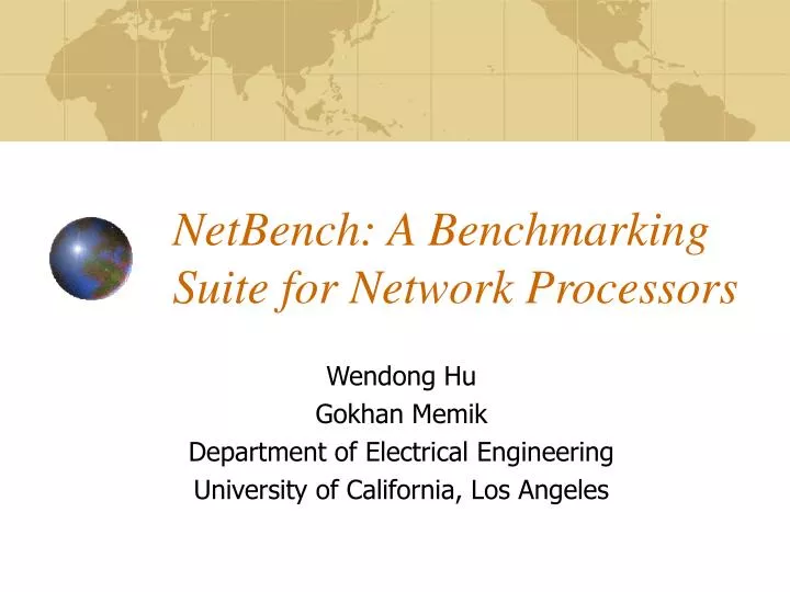 netbench a benchmarking suite for network processors