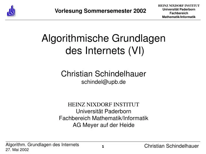 vorlesung sommersemester 2002