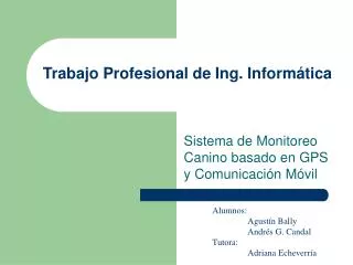trabajo profesional de ing inform tica