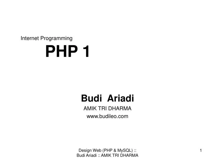 internet programming php 1