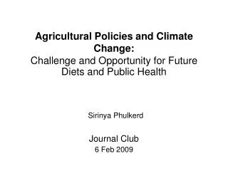 Journal Club 6 Feb 2009