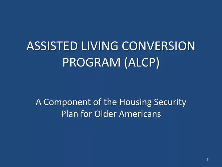 assisted living conversion program alcp