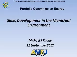 Skills Development in the Municipal Environment