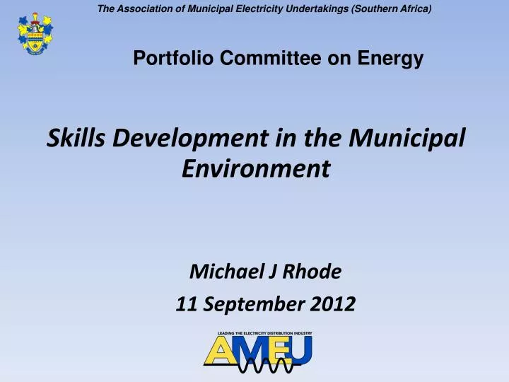 skills development in the municipal environment