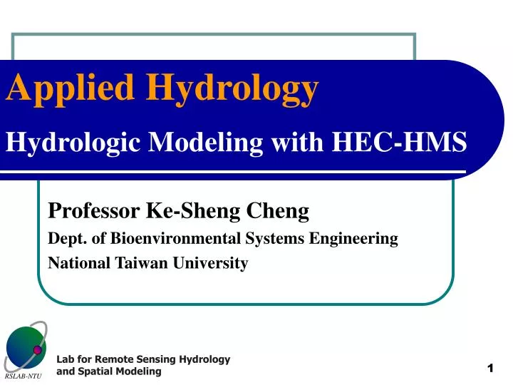 hydrologic modeling with hec hms