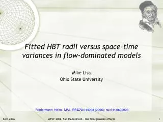Fitted HBT radii versus space-time variances in flow-dominated models