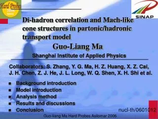 Di-hadron correlation and Mach-like cone structures in partonic/hadronic transport model