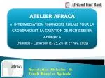 ATELIER AFRACA - slide 1