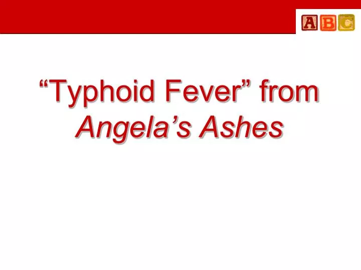 typhoid fever from angela s ashes