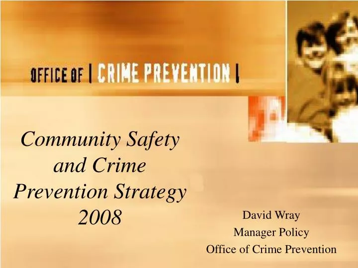 community safety and crime prevention strategy 2008