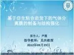 基于仿生粘合启发下的气体分离膜的制备与结构强化 - slide 1