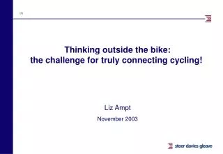 Thinking outside the bike: the challenge for truly connecting cycling!
