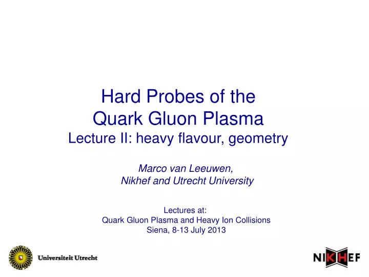 hard probes of the quark gluon plasma lecture ii heavy flavour geometry