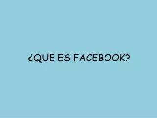 que es facebook