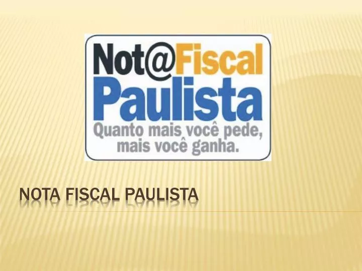 nota fiscal paulista