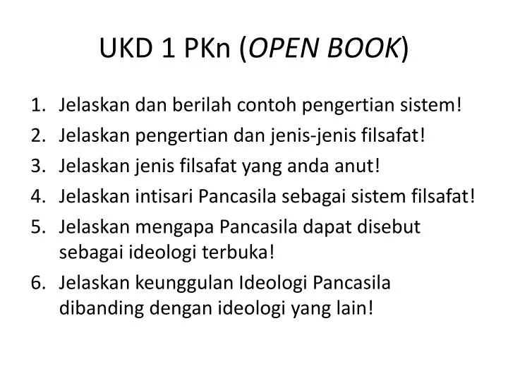 ukd 1 pkn open book