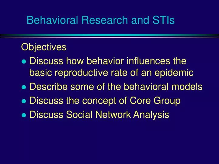 behavioral research and stis