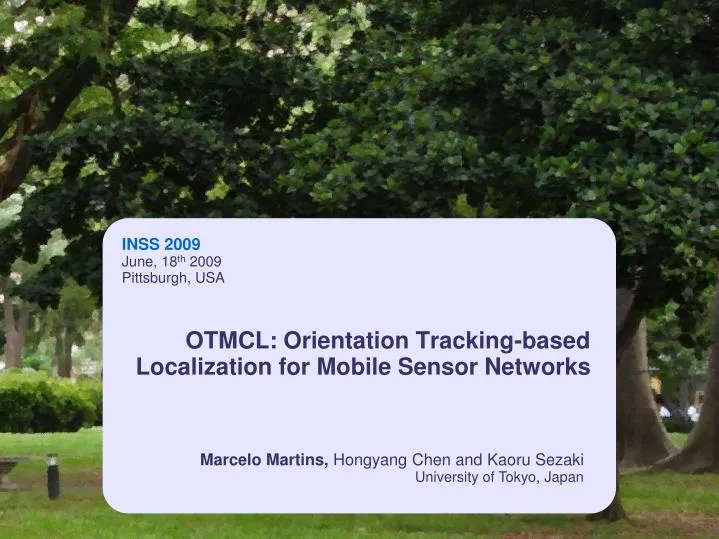 otmcl orientation tracking based localization for mobile sensor networks
