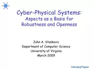 Cyber-Physical Systems: Aspects as a Basis for Robustness and Openness