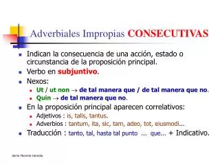 adverbiales impropias consecutivas
