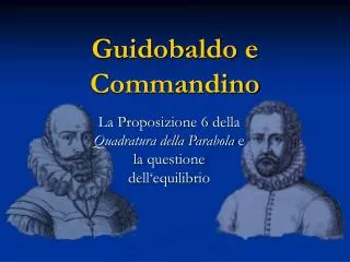 guidobaldo e commandino