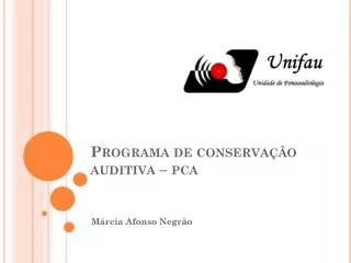 programa de conserva o auditiva pca
