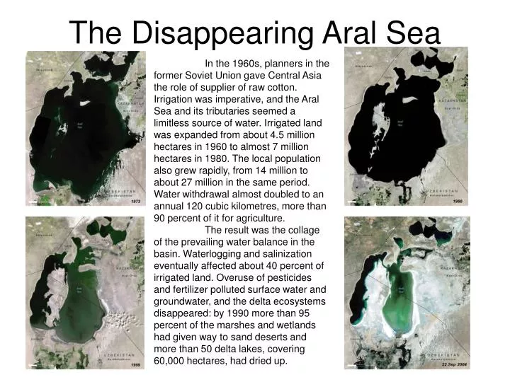 the disappearing aral sea