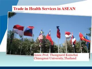 Assoc.Prof. Thongnard Kumchai Chiangmai University,Thailand