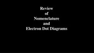 Review of Nomenclature and Electron Dot Diagrams