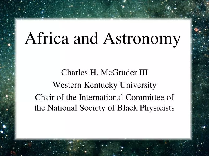 africa and astronomy