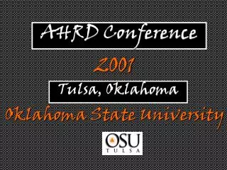 AHRD Conference 2001